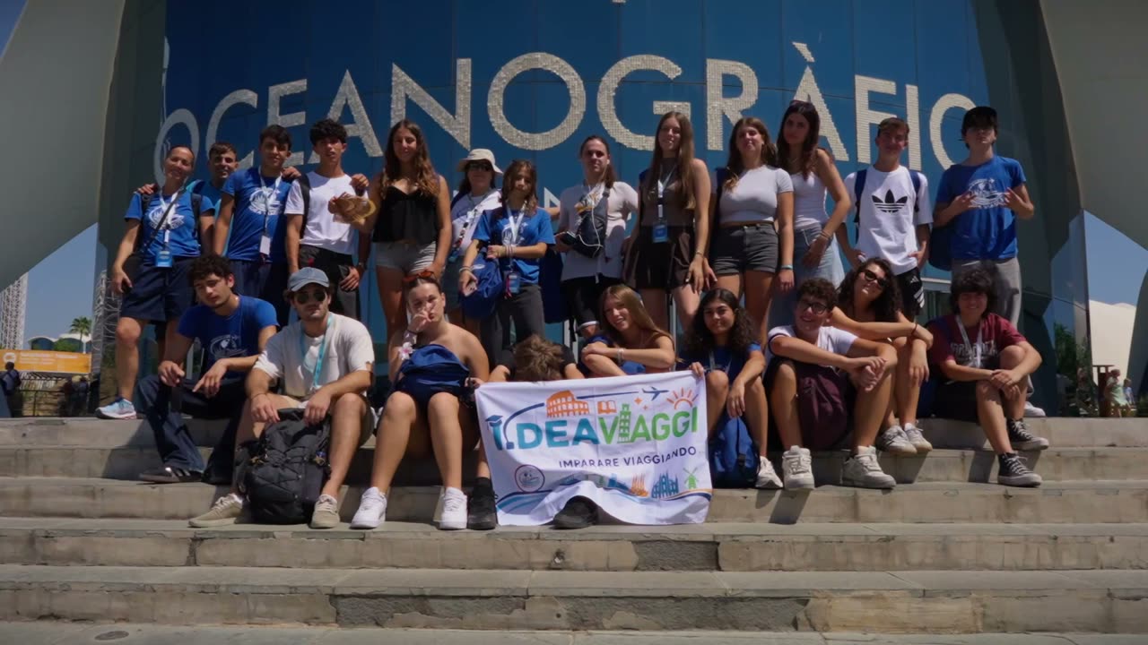 Il gruppo Idea Viaggi all'Oceanogràfic di Valencia